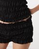 Collusion COLLUSION satin look shirred micro shorts in black - part of a set - 3