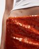 Collusion COLLUSION sequin mini skirt in orange - 2