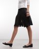 Collusion COLLUSION sheer midi skirt with godet details in black-Brown - 3