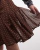 Collusion COLLUSION sheer polka dot mini skirt with godet details in brown - 2