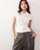 Collusion COLLUSION shirred fitted shirt in white - 1