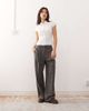 Collusion COLLUSION shirred fitted shirt in white - 2