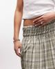 Collusion COLLUSION shirred waistband maxi skirt in green plaid - 4