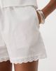 Collusion COLLUSION shorts with eyelet details in white - 3