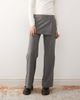 Collusion COLLUSION side tie skirt pants in gray pinstripe-Multi - 3