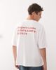 Collusion COLLUSION skater fit T-shirt in white with red print - 1