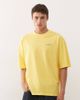 Collusion COLLUSION skater fit t-shirt in yellow with blue front and back prints - 1