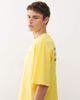 Collusion COLLUSION skater fit t-shirt in yellow with blue front and back prints - 4