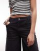 Collusion COLLUSION skater jorts in washed black - 4