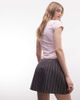 Collusion COLLUSION skort in gray and pink pinstripes-Black - 3