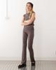 Collusion COLLUSION slash neck cap sleeve T-shirt in chocolate stripe-Brown - 2