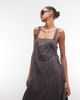 Collusion COLLUSION smock channel detail maxi dress in brown check - 2