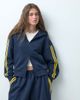 Collusion COLLUSION sports boxy zip up hoodie in navy - 1