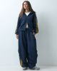 Collusion COLLUSION sports boxy zip up hoodie in navy - 2