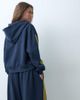 Collusion COLLUSION sports boxy zip up hoodie in navy - 3