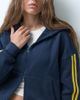 Collusion COLLUSION sports boxy zip up hoodie in navy - 4