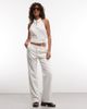 Collusion COLLUSION straight leg pants in ivory pinstripe - part of a set-White - 1