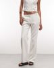 Collusion COLLUSION straight leg pants in ivory pinstripe - part of a set-White - 2