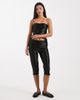 Collusion COLLUSION stretch satin low rise capri pants in black - part of a set - 1