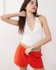 Collusion COLLUSION sweatpants fabric micro shorts in red - 4