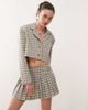 Collusion COLLUSION tailored 90s pleated mini skirt in check - part of a set-Multi - 1