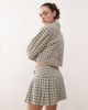 Collusion COLLUSION tailored 90s pleated mini skirt in check - part of a set-Multi - 3