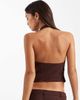 Collusion COLLUSION tailored fitted vest corset in chocolate-Brown - 4