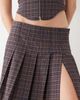 Collusion COLLUSION tailored low rise midi skirt with slit in dark plaid - part of a set-Multi - 3