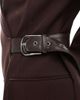 Collusion Collusion tailored oversized belt detail blazer in chocolate -set-Brown - 3