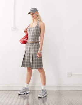 Collusion COLLUSION tailored plaid culottes in multi - part of a set
