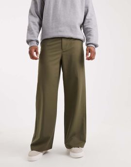 Collusion COLLUSION tailored relaxed pants in khaki-Green