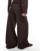 Collusion Collusion tailored wide leg pants in chocolate - part of a set-Brown - 2