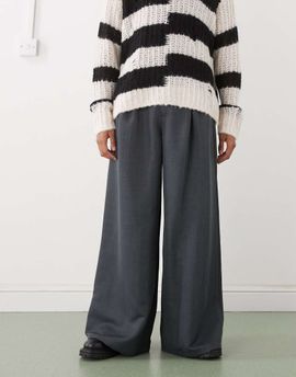 Collusion COLLUSION tailored wide leg pants in gray