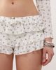Collusion COLLUSION textured floral micro bloomer shorts in white - 1
