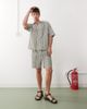Collusion COLLUSION textured woven shorts in cream stripe-Neutral - 1