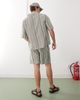 Collusion COLLUSION textured woven shorts in cream stripe-Neutral - 2