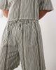Collusion COLLUSION textured woven shorts in cream stripe-Neutral - 3