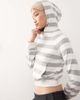 Collusion COLLUSION tight hoodie in gray white stripe-Multi - 1