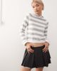 Collusion COLLUSION tight hoodie in gray white stripe-Multi - 2