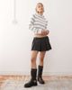 Collusion COLLUSION tight hoodie in gray white stripe-Multi - 3