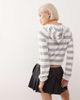 Collusion COLLUSION tight hoodie in gray white stripe-Multi - 4