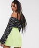Collusion COLLUSION typo off the shoulder toggle top-Black - 2