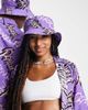 Collusion COLLUSION Unisex abstract print bucket hat in purple - 4