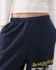 Collusion COLLUSION Unisex baggy relaxed cuff sweatpants in blue with prints-Navy - 3