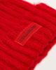 Collusion COLLUSION Unisex fluffy yarn beanie with tonal logo in red - 2
