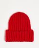 Collusion COLLUSION Unisex fluffy yarn beanie with tonal logo in red - 3