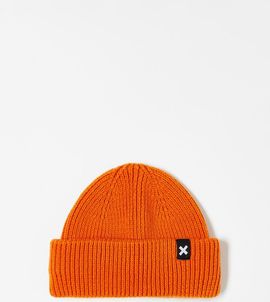 Collusion COLLUSION Unisex logo fisherman beanie in rust-Orange