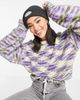 Collusion COLLUSION Unisex logo fisherman beanie with logo in charcoal gray-Grey - 2