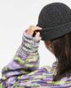 Collusion COLLUSION Unisex logo fisherman beanie with logo in charcoal gray-Grey - 4