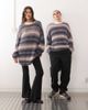 Collusion COLLUSION Unisex long sleeve striped sweater-Multi - 2